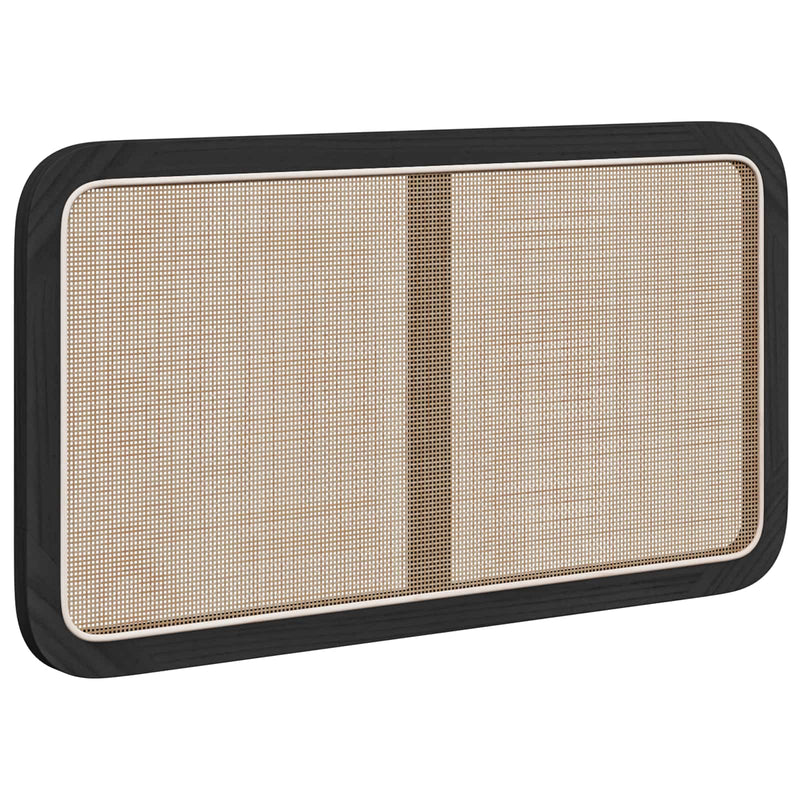 vidaXL Fejtámla fejtámlával Fekete 100 x 55 x 3 cm Rattan