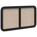 vidaXL Fejtámla fejtámlával Fekete 100 x 55 x 3 cm Rattan