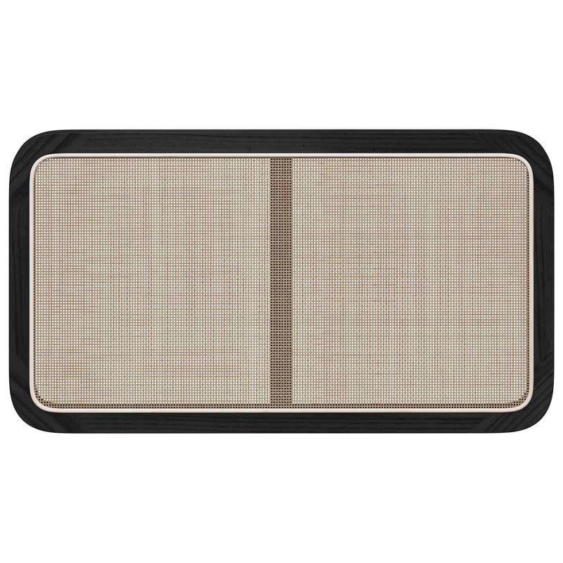 vidaXL Fejtámla fejtámlával Fekete 100 x 55 x 3 cm Rattan