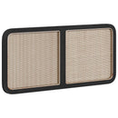 vidaXL Fejtámla fejtámlával Fekete 120 x 55 x 3 cm Rattan
