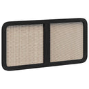 vidaXL Fejtámla fejtámlával Fekete 120 x 55 x 3 cm Rattan