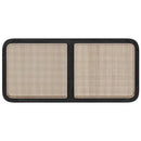 vidaXL Fejtámla fejtámlával Fekete 120 x 55 x 3 cm Rattan