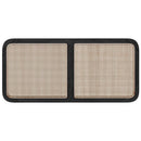vidaXL Fejtámla fejtámlával Fekete 120 x 55 x 3 cm Rattan