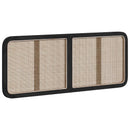 vidaXL Fejtámla fejtámlával Fekete 140 x 55 x 3 cm Rattan