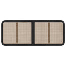 vidaXL Fejtámla fejtámlával Fekete 140 x 55 x 3 cm Rattan