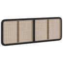 vidaXL Fejtámla fejtámlával Fekete 160 x 55 x 3 cm Rattan