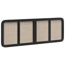 vidaXL Fejtámla fejtámlával Fekete 160 x 55 x 3 cm Rattan