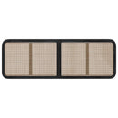 vidaXL Fejtámla fejtámlával Fekete 160 x 55 x 3 cm Rattan