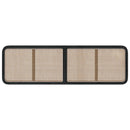 vidaXL Fejtámla fejtámlával Fekete 180 x 55 x 3 cm Rattan