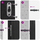 vidaXL Fejtámla fejtámlával Fekete 180 x 55 x 3 cm Rattan