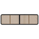 vidaXL Fejtámla fejtámlával Fekete 200 x 55 x 3 cm Rattan