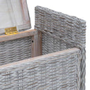 vidaXL Tárolópad párnával Fehér Mosás 110 x 40 x 50 cm Rattan