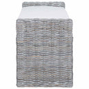 vidaXL Tárolópad párnával Fehér Mosás 110 x 40 x 50 cm Rattan