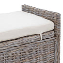 vidaXL Tárolópad GENDT Szürke 110 x 40 x 50 cm Rattan