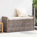 vidaXL Tárolópad GENDT Szürke 110 x 40 x 50 cm Rattan