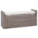 vidaXL Tárolópad GENDT Szürke 110 x 40 x 50 cm Rattan
