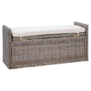 vidaXL Tárolópad GENDT Szürke 110 x 40 x 50 cm Rattan