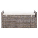 vidaXL Tárolópad GENDT Szürke 110 x 40 x 50 cm Rattan