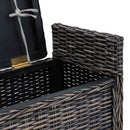 vidaXL Tárolópad GENDT Fekete Mosás 110 x 40 x 50 cm Rattan