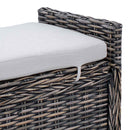 vidaXL Tárolópad GENDT Fekete Mosás 110 x 40 x 50 cm Rattan