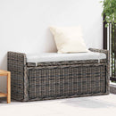 vidaXL Tárolópad GENDT Fekete Mosás 110 x 40 x 50 cm Rattan