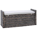 vidaXL Tárolópad GENDT Fekete Mosás 110 x 40 x 50 cm Rattan