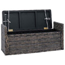 vidaXL Tárolópad GENDT Fekete Mosás 110 x 40 x 50 cm Rattan