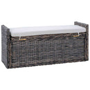 vidaXL Tárolópad GENDT Fekete Mosás 110 x 40 x 50 cm Rattan