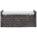 vidaXL Tárolópad GENDT Fekete Mosás 110 x 40 x 50 cm Rattan
