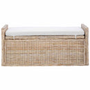 vidaXL Tárolópad GENDT Természetes 110 x 40 x 50 cm Rattan