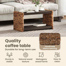 vidaXL Dohányzóasztal Természetes 70 x 35 x 35 cm Tömör Mahagóni Fa