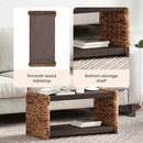 vidaXL Dohányzóasztal Természetes 70 x 35 x 35 cm Tömör Mahagóni Fa