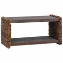 vidaXL Dohányzóasztal Természetes 70 x 35 x 35 cm Tömör Mahagóni Fa
