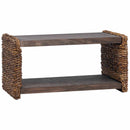 vidaXL Dohányzóasztal Természetes 70 x 35 x 35 cm Tömör Mahagóni Fa