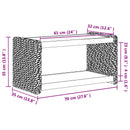 vidaXL Dohányzóasztal Természetes 70 x 35 x 35 cm Tömör Mahagóni Fa