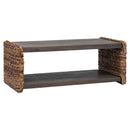 vidaXL Dohányzóasztal Természetes 90 x 45 x 35 cm Tömör Mahagóni Fa