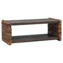 vidaXL Dohányzóasztal Természetes 90 x 45 x 35 cm Tömör Mahagóni Fa