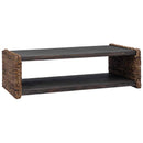 vidaXL Dohányzóasztal Természetes 110 x 55 x 35 cm Tömör Mahagóni Fa