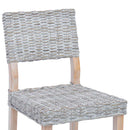 vidaXL Étkezőszék 2 pcs Kubu rattán Fehér Mosás 46 x 55 x 84 cm