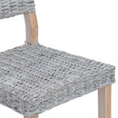 vidaXL Étkezőszék 2 pcs Kubu rattán Fehér Mosás 46 x 55 x 84 cm