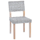 vidaXL Étkezőszék 2 pcs Kubu rattán Fehér Mosás 46 x 55 x 84 cm