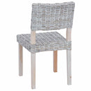 vidaXL Étkezőszék 2 pcs Kubu rattán Fehér Mosás 46 x 55 x 84 cm