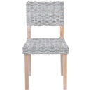vidaXL Étkezőszék 2 pcs Kubu rattán Fehér Mosás 46 x 55 x 84 cm
