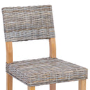 vidaXL Étkezőszék 2 pcs Kubu rattán Kubu Szürke 46 x 55 x 84 cm
