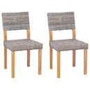 vidaXL Étkezőszék 2 pcs Kubu rattán Kubu Szürke 46 x 55 x 84 cm