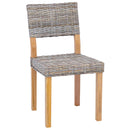 vidaXL Étkezőszék 2 pcs Kubu rattán Kubu Szürke 46 x 55 x 84 cm