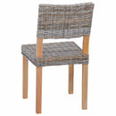 vidaXL Étkezőszék 2 pcs Kubu rattán Kubu Szürke 46 x 55 x 84 cm