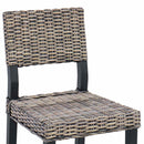 vidaXL Étkezőszék 2 pcs Kubu rattán Fekete Mosás 46 x 55 x 84 cm