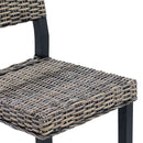 vidaXL Étkezőszék 2 pcs Kubu rattán Fekete Mosás 46 x 55 x 84 cm