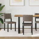 vidaXL Étkezőszék 2 pcs Kubu rattán Fekete Mosás 46 x 55 x 84 cm